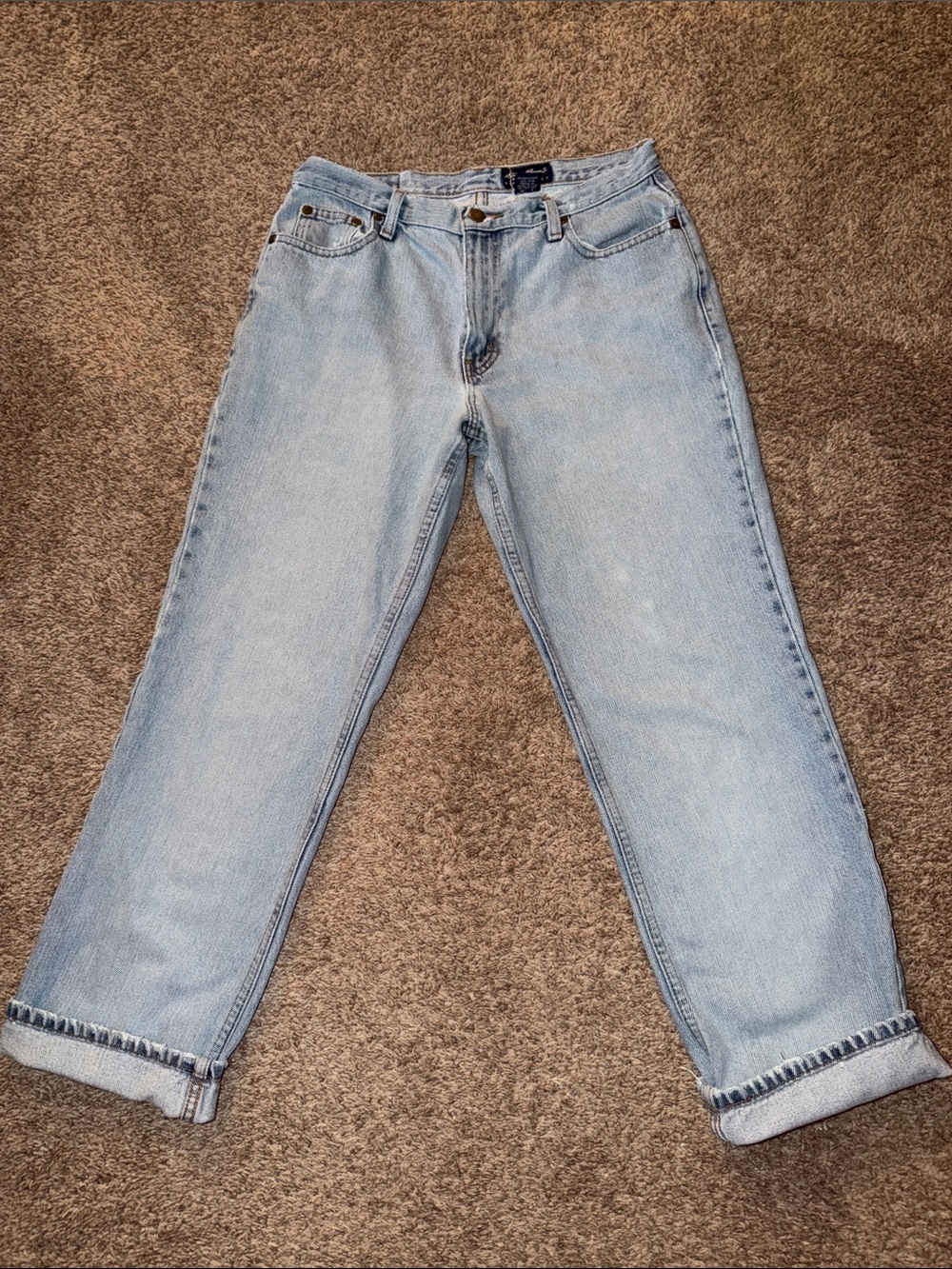 VTG 90s Eddie Bauer High Rise Mom Jeans 100% Cotton Petite size 8 Style 2368